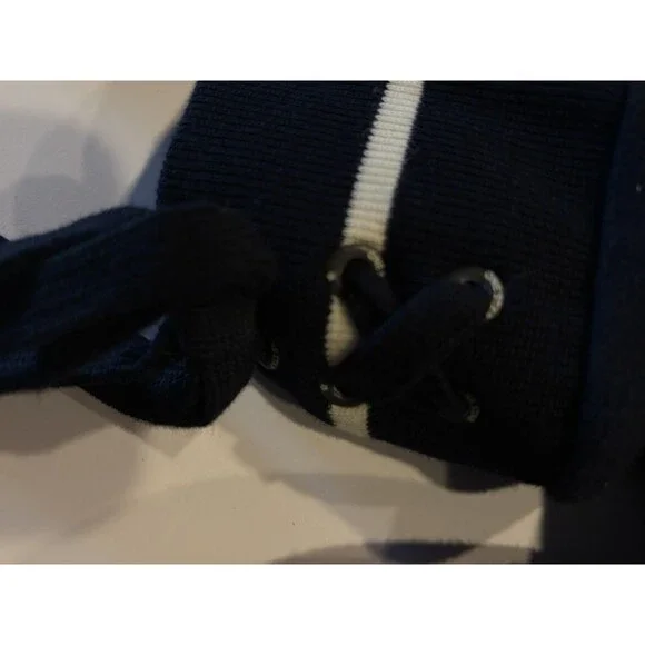 VTG Converse One Star Navy Blue Zip Stretch Sweater Jacket Size XS Rare HTF WMN - Picture 3 of 9